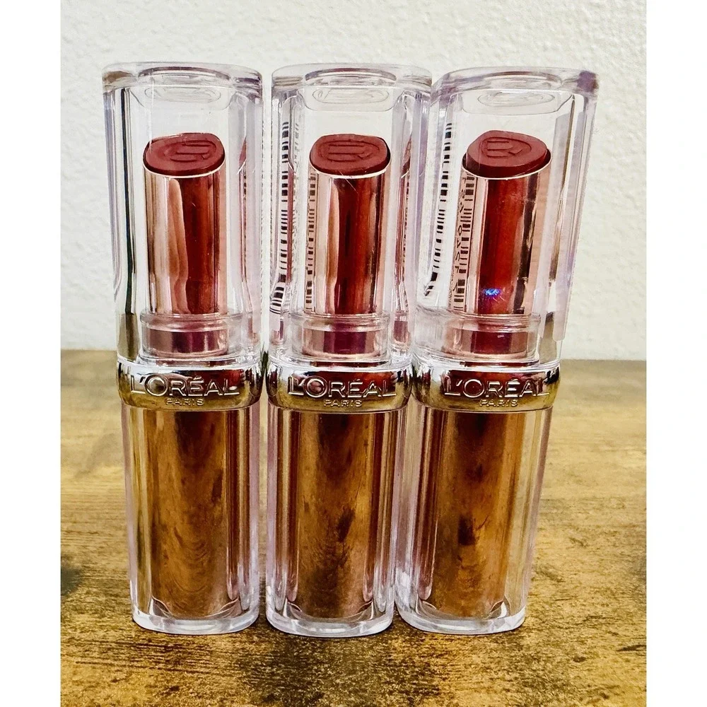 Lot of 3 New L'oreal‎ Glow Paradise Lipstick (0.1oz/2.88g) 190 Ecstatic Mulberry